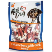 KidDog Kalciové kosti s kačacími prsiami kačacie prsia na kalciových kostiach, mäsová pochúťka pre psy 250 g