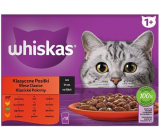 Whiskas Classic jedlá v šťave hovädzie, kuracie, jahňacie, hydinové vrecká 12 x 85 g