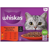 Whiskas Classic jedlá v šťave hovädzie, kuracie, jahňacie, hydinové vrecká 12 x 85 g