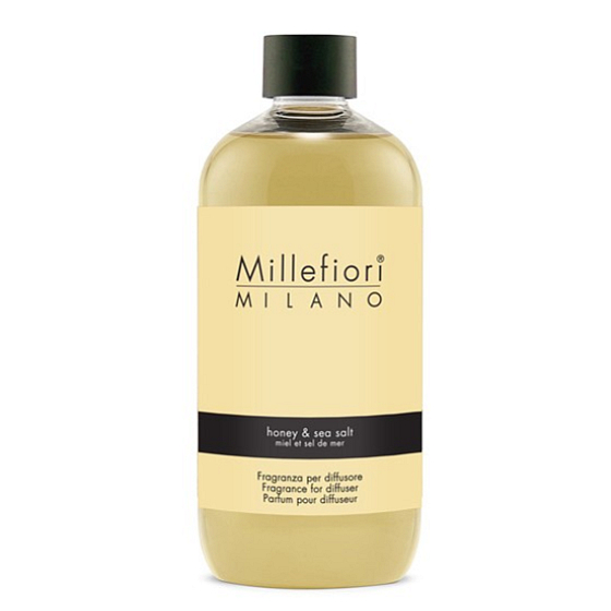 Millefiori Milano Natural Honey & Sea Salt - Med a morská soľ Náplň difuzéra pre vonné steblá 500 ml