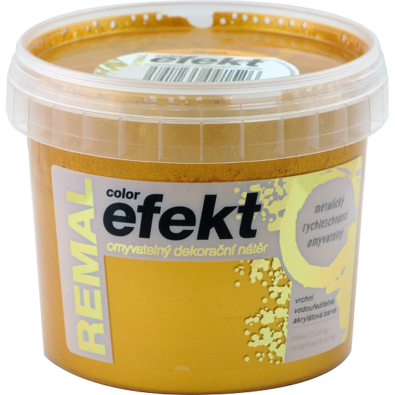REMAL Color Efekt omyvatelná dekoračná farba, 0950 zlatý, 0,25 kg