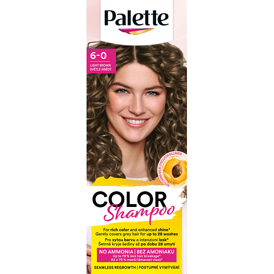 Palette Color Shampoo barva na vlasy 6-0 Svetlá hnedá, 50 ml