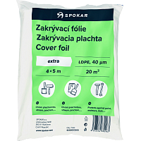 Spokar Hobby zakrývací fólie na maľovanie, 40 µ, 20 m², 4 × 5 m