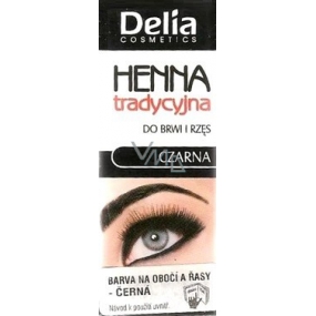 Delia Cosmetics Henna farba na obočie a mihalnice Čierna 2 g