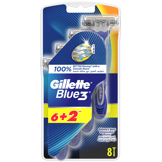 Gillette Blue 3 holítka 3břité pre mužov 8 kusov