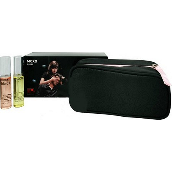 Mexx Black Woman toaletná voda 10 ml + Mexx Woman toaletná voda 10 ml + taška, darčeková sada
