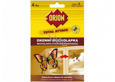 Orion Total Attack okenné mucholapka s kontaktnou návnadou 4 kusy