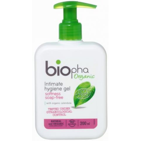 BioPha Nechtík lekársky + Pomarančový kvet gél bez mydla na intímnu hygienu v biokvalite dávkovač 200 ml