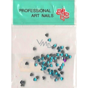 Professional Art Nails ozdoby na nechty kamienky srdiečka tyrkysové 1 balenie