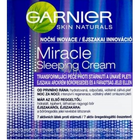 Garnier Skin Naturals Miracle Sleeping Cream nočný krém transformujúcej starostlivosť proti starnutiu a únave pleti 50 ml