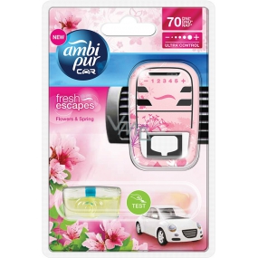 Ambi Pur Car Flowers & Spring kompletný strojček 7 ml