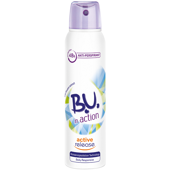 BU In Action Active Release antiperspirant dezodorant sprej pre ženy 150 ml