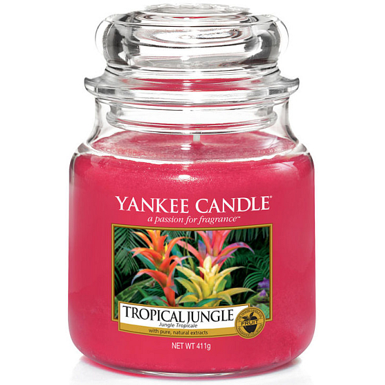 Yankee Candle Tropical Jungle - Tropická džungľa vonná sviečka Classic stredné sklo 411 g