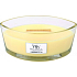 Woodwick Lemongrass & Lily - Citrónová tráva a ľalie vonná sviečka s dreveným širokým knôtom a viečkom loď 453 g