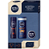 Nivea Men Gameday Sport sprchový gél pre mužov 250 ml + antiperspirant sprej pre mužov 150 ml + Creme krém 30 ml, kozmetická sada