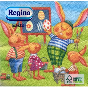 Regina Papierové obrúsky 1 vrstvové 33 x 33 cm 20 kusov Velikonočví Zajačikovia