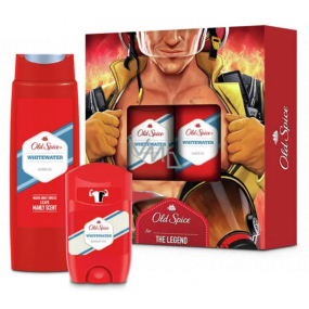 Old Spice White Water antiperspirant dezodorant stick 50 ml + 2v1 sprchový gél na telo a vlasy 250 ml, kozmetická sada pre mužov