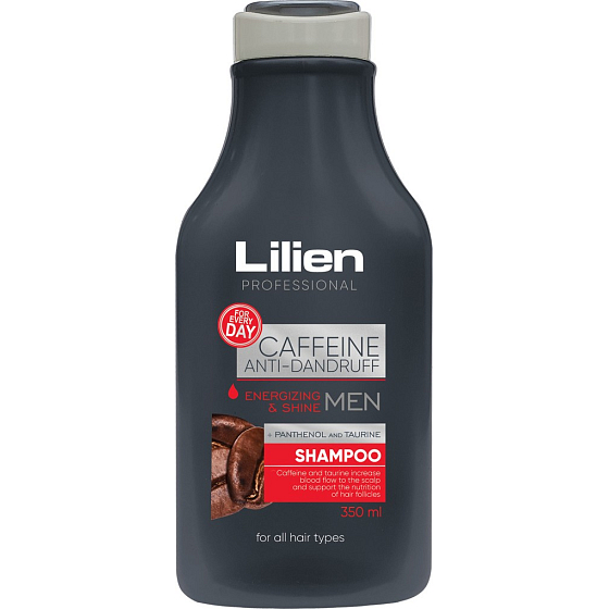 Lilien Caffeine Anti-Dandruff šampón na vlasy proti lupinám pre mužov 350 ml