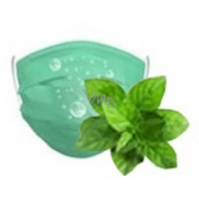 3-vrstvová ochranná tkanina na jedno použitie, zelená s mentolovou vôňou 1 kus