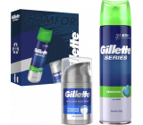Gillette Series Sensitive gél na holenie 200 ml + balzam po holení 50 ml, kozmetická sada pre mužov