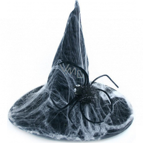 Rappa Halloween Klobúk Čarodejnica s pavučinou pre dospelých 38 cm