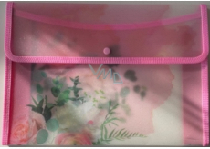 Albi Puzdro na dokumenty Ružové kvety A4 - 330 x 236 mm