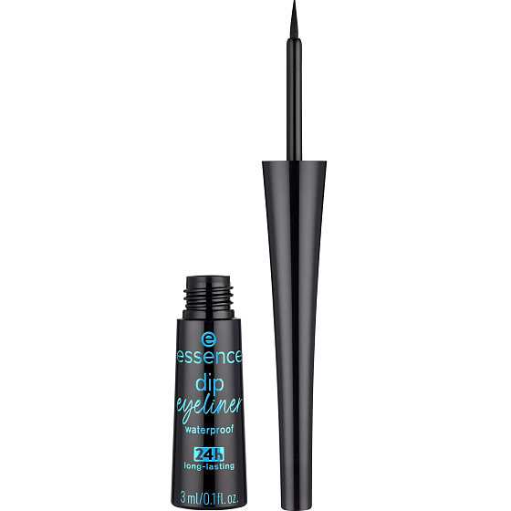Essence Dip Eyeliner vodeodolné tekuté očné linky 01 Black 3 ml