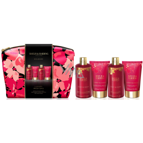 Baylis & Harding Cherry blossom sprchový krém 100 ml + telové mlieko 50 ml + šampón na vlasy 100 ml + kondicionér na vlasy 50 ml + kozmetická taška, kozmetická sada pre ženy