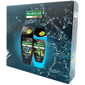 Palmolive Men Sport 3v1 sprchový gél na telo a vlasy 250 ml + Men Refreshing 3v1 sprchový gél na telo, tvár a vlasy 250 ml, kozmetická sada pre mužov
