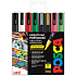 Posca Univerzálna sada akrylových fixiek 0,9 - 1,3 mm mix vianočných farieb 8 kusov PC-3M