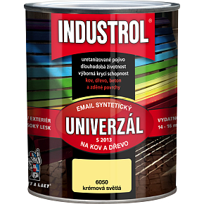 Industrol S2013 univerzál lesk vrchná farba na kov a drevo, 6050 svetlo krémová, 750 ml