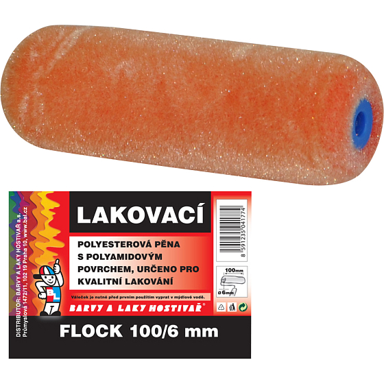 BARVY A LAKY HOSTIVAŘ Moltopren Flock valček na maľovanie pre držák 6 mm, 100 mm, 2x guľatý