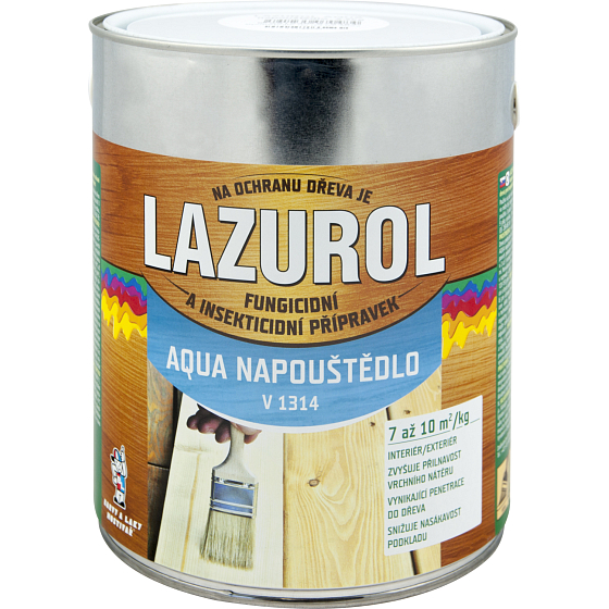 Lazurol Aqua napúšťadlo V1314 prevencia proti hubám a hmyzu bezfarebný, 2,5 kg