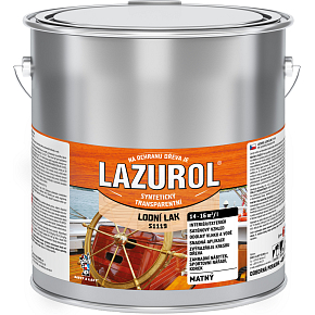 Lazurol S1119 lodný lak odolný lak na drevo bezfarebný, mat 2,5 l