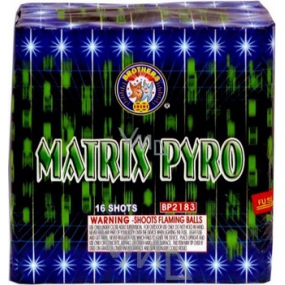 Brothers Matrix Pyro pyrotechnika CE2 16 rán 1 kus II. triedy nebezpečenstva predajné od 18 rokov!