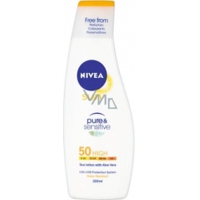 Nivea Sun Pure & Sensitive SPF50 + mlieko na opaľovanie 200 ml