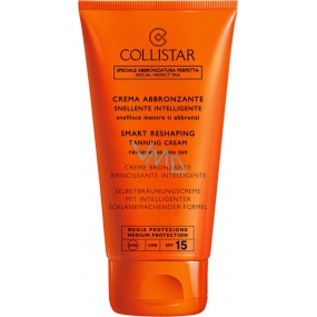 Collistar Smart Reshaping Tanning Cream SPF15 modelujúci samoopaľovací krém Medium Protection 150 ml