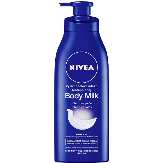 Nivea Body Milk výživné telové mlieko pre veľmi suchú pokožku s pumpičkou 400 ml