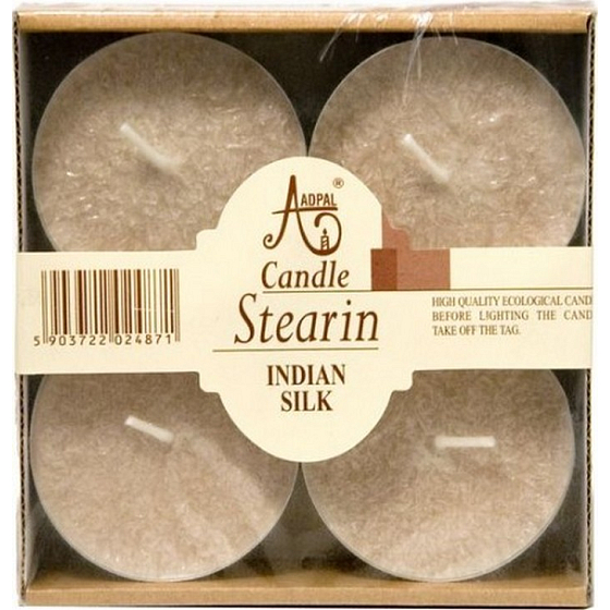 Adpal Stearín Maxi Indian Silk - Indické hodváb vonné čajové sviečky 4 kusy