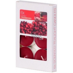 Bolsius Aromatic Lovely Cranberry - Pôvabná Brusnica vonné čajové sviečky 6 kusov, doba horenia 4 hodiny