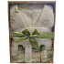 Baylis & Harding Ovsené vločky, Mlieko, Med tekuté telové mydlo 100 ml + telové mlieko 100 ml + kryštáliky pre kúpeľ nôh 75 g + biely bavlnený župan, kozmetická sada