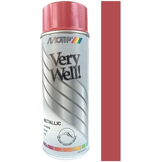 Motip Very Well Metallic 918582 červený metalický akrylový lak 400 ml