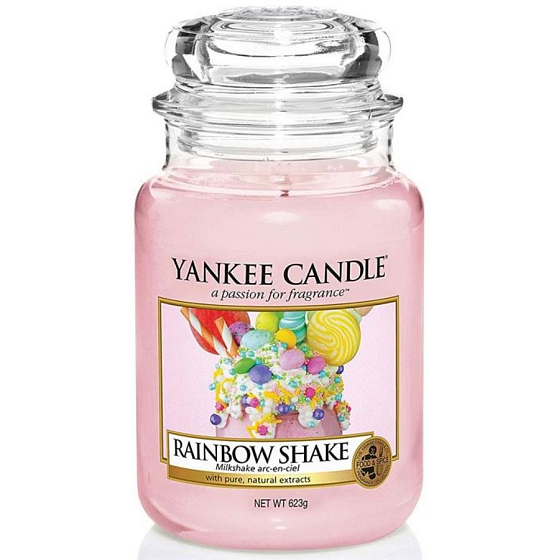 Yankee Candle Rainbow Shake - Dúhový koktail vonná sviečka Classic veľká sklo 625 g Easter 2019