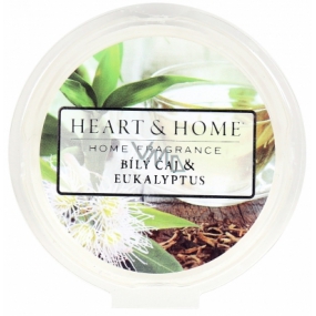 Heart & Home Biely čaj a eukalyptus Sójový prírodné vonný vosk 27 g