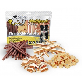Calibra Joy Ryba a Kurča mix maškŕt doplnkové krmivo pre psov multipack 4 x 70 g