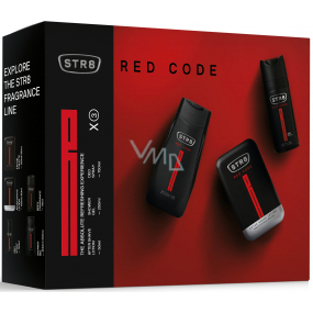 Str8 Red Code voda po holení pre mužov 50 ml + dezodorant sprej 150 ml + sprchový gél 250 ml, kozmetická sada