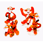 Disney Medvedík Pú minifigúrka - Tigrík stojí so zatvorenými ústami, ruky od seba 1 ks, 5 cm