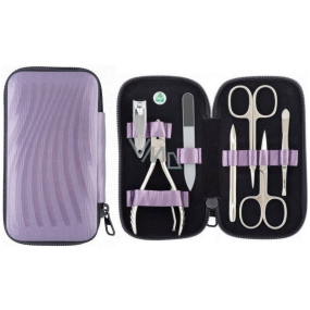 Dup Manicure Doubravka koženková 7-dielna súprava fialová s leskom 230402-435