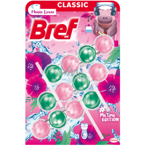 Bref Me Time Edition Music Lover WC blok pre hygienickú čistotu a sviežosť vašej toalety 3 x 50 g