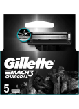 Náhradná hlavica Gillette Mach3 Charcoal 5 kusov, pre mužov
